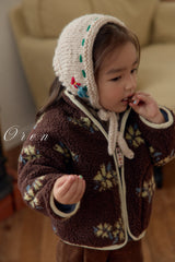 ［OREN］Mello flower boa jumper
