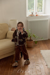 ［OREN］Mello flower boa jumper