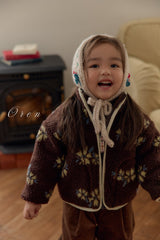 ［OREN］Mello flower boa jumper