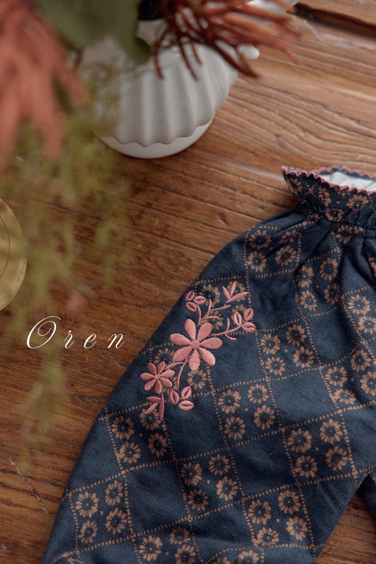 ［OREN］Daisy padding rompers (1oz)