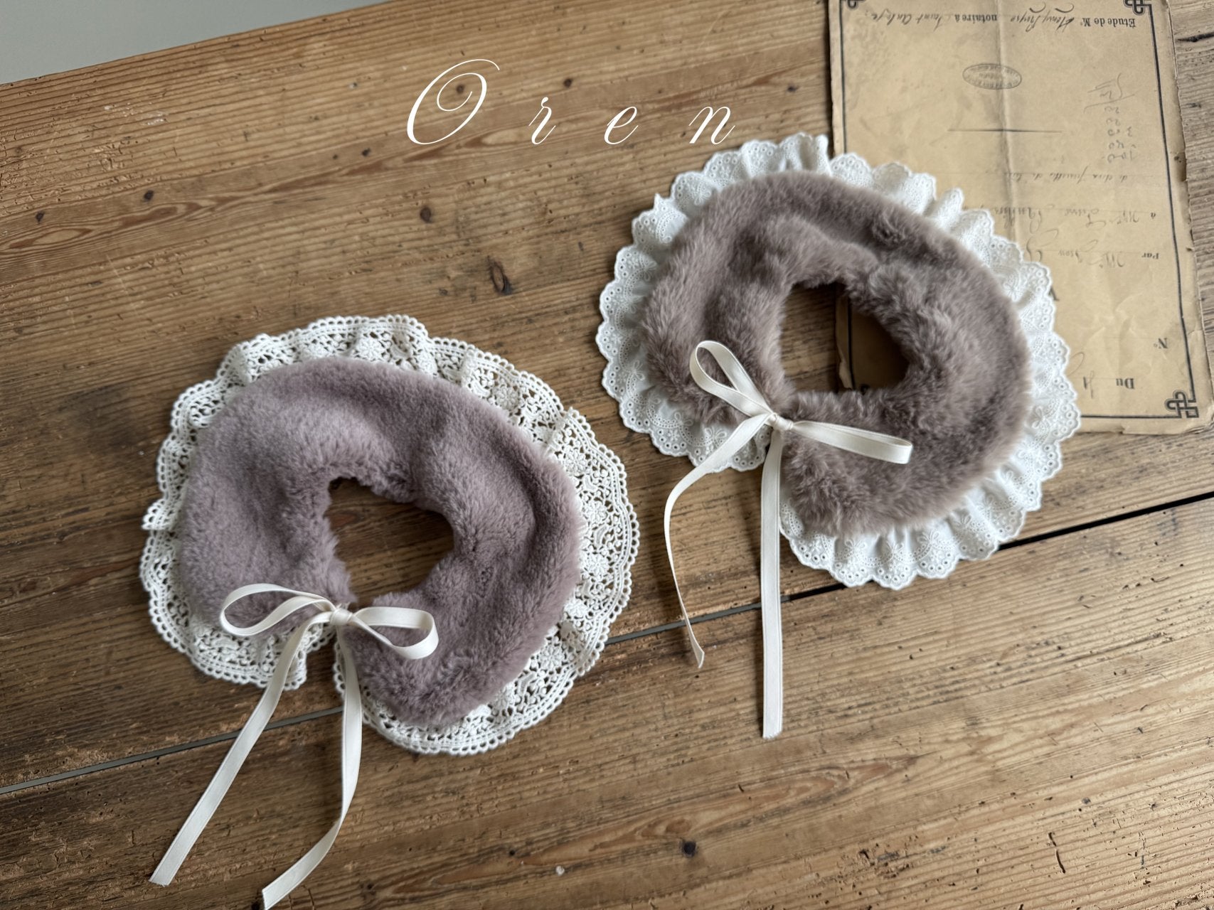 ［OREN］Milk fur collar