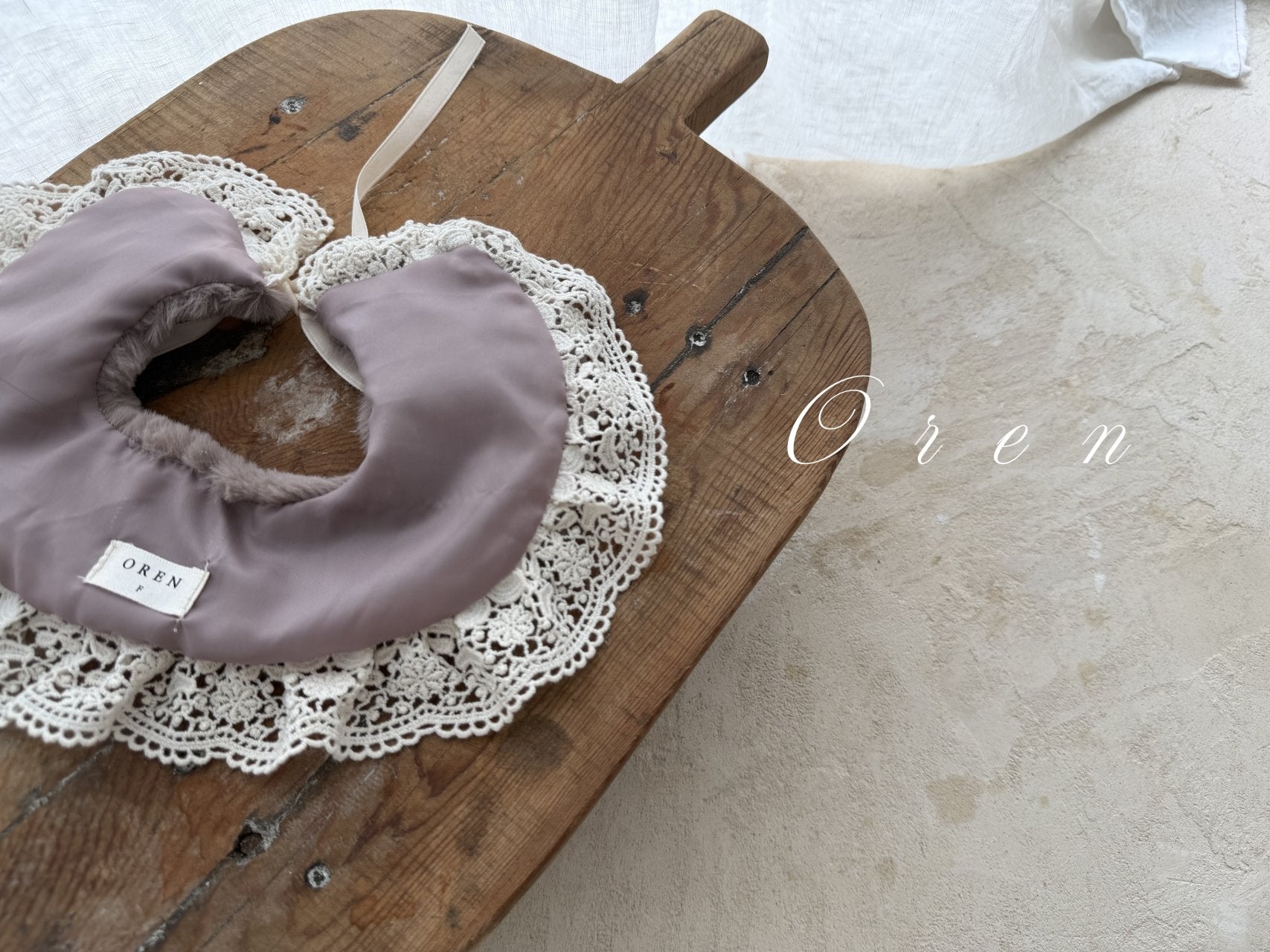 ［OREN］Milk fur collar