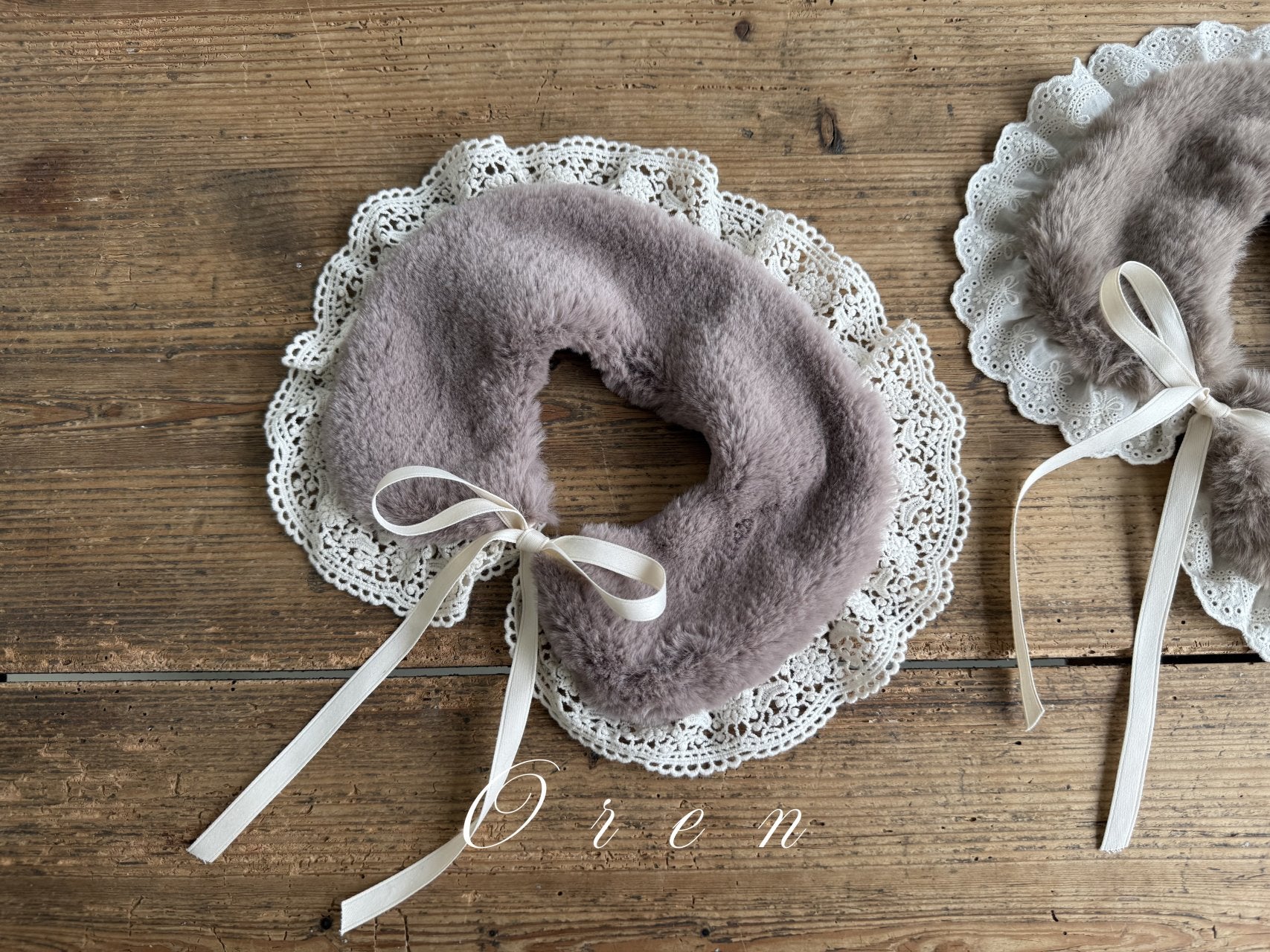 ［OREN］Milk fur collar