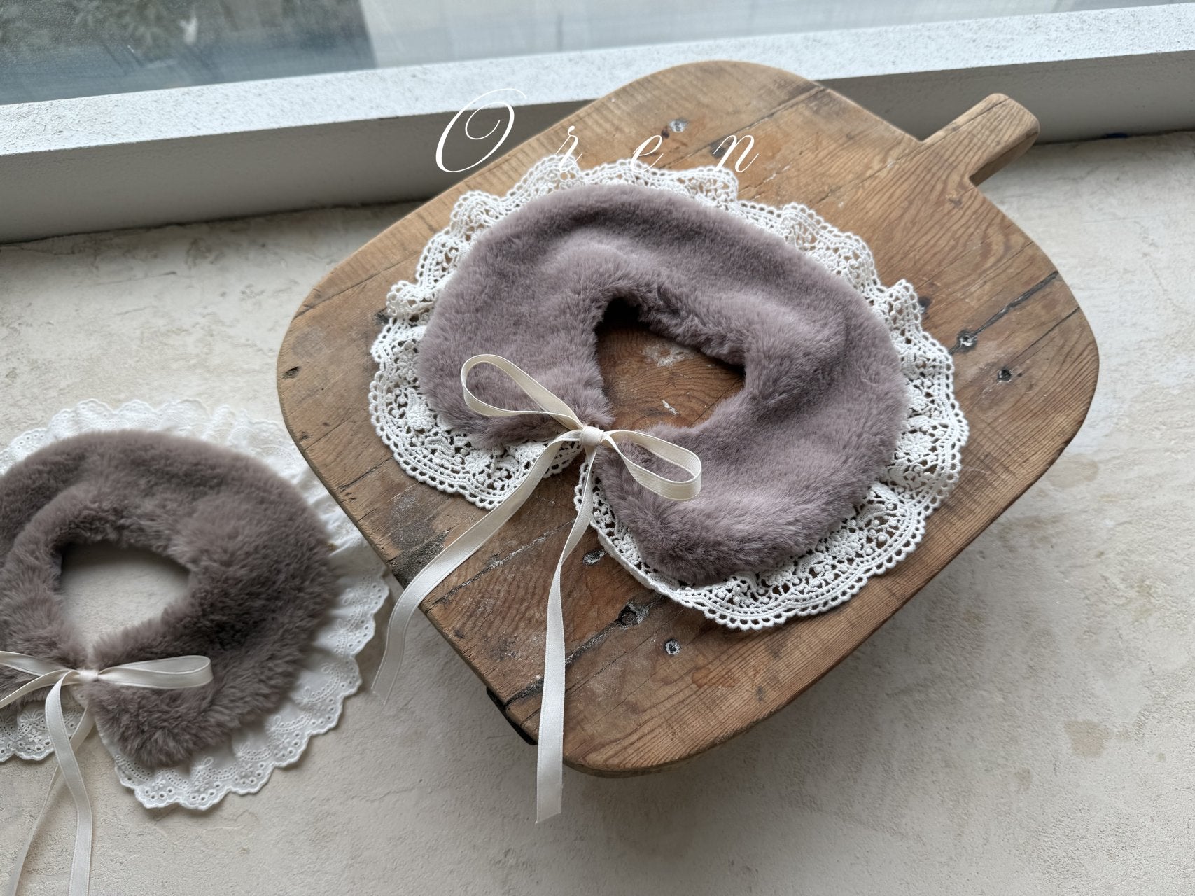 ［OREN］Milk fur collar