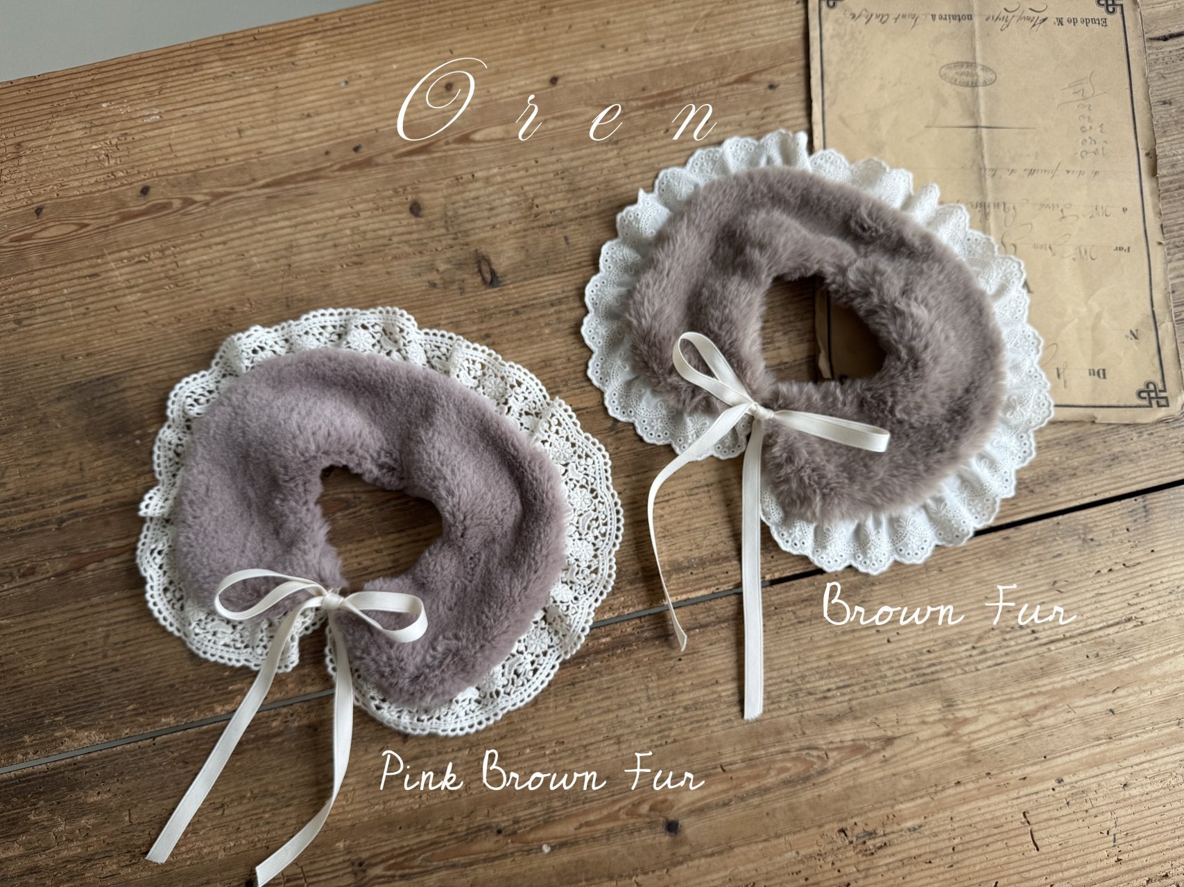 ［OREN］Milk fur collar