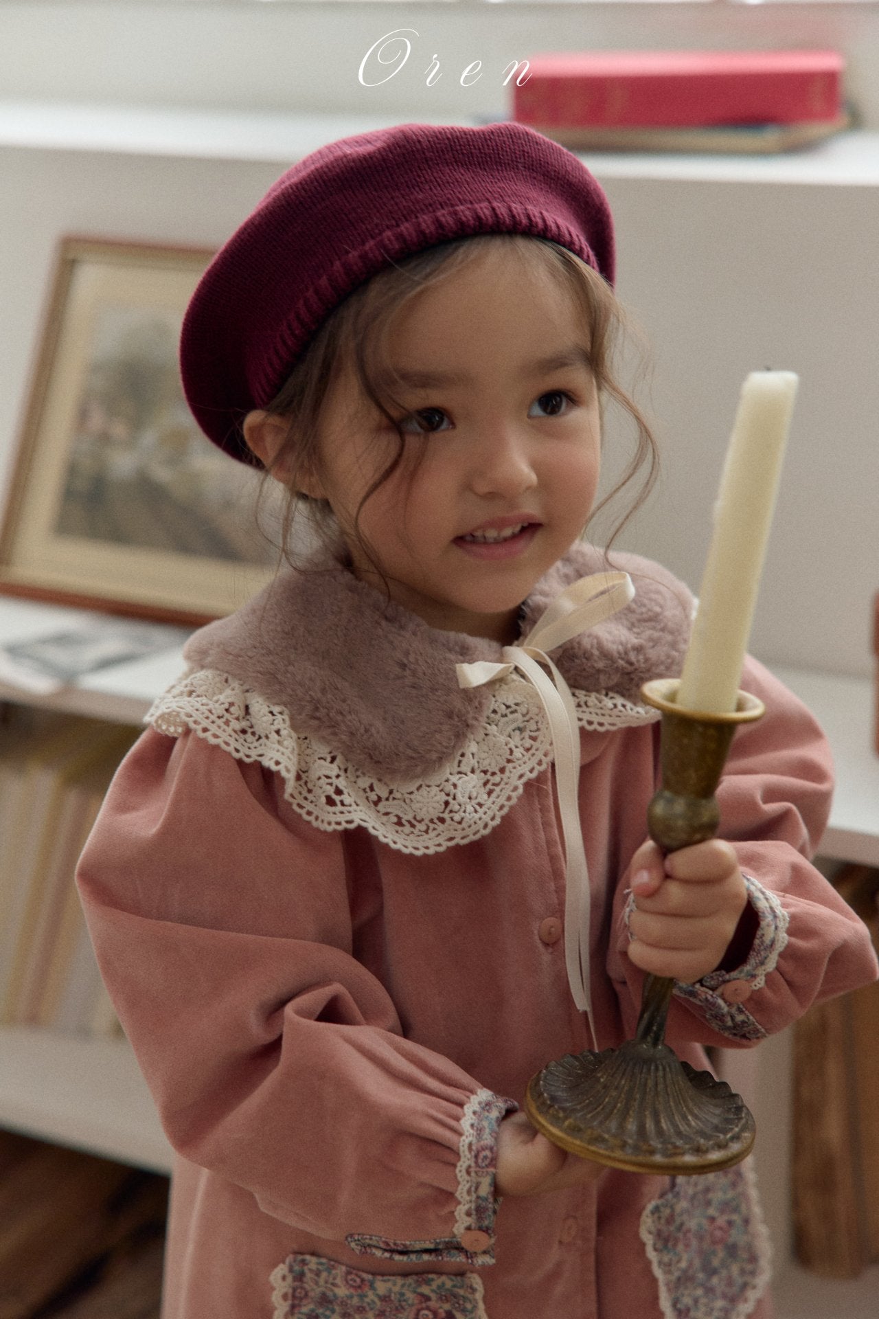 ［OREN］Milk fur collar