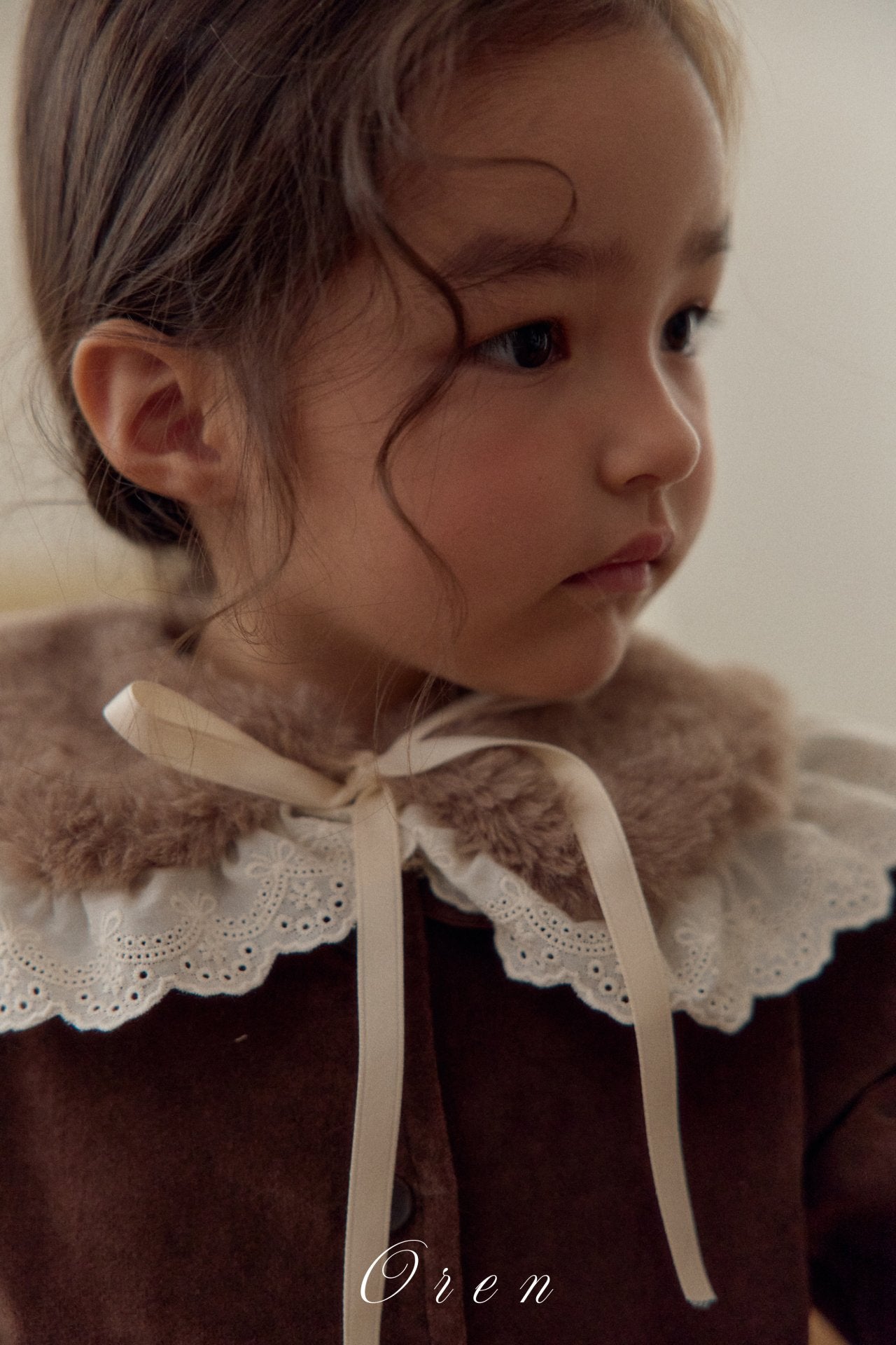 ［OREN］Milk fur collar