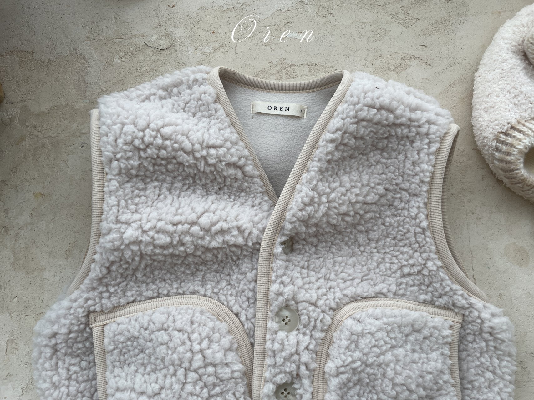 ［OREN］Bear fleece vest