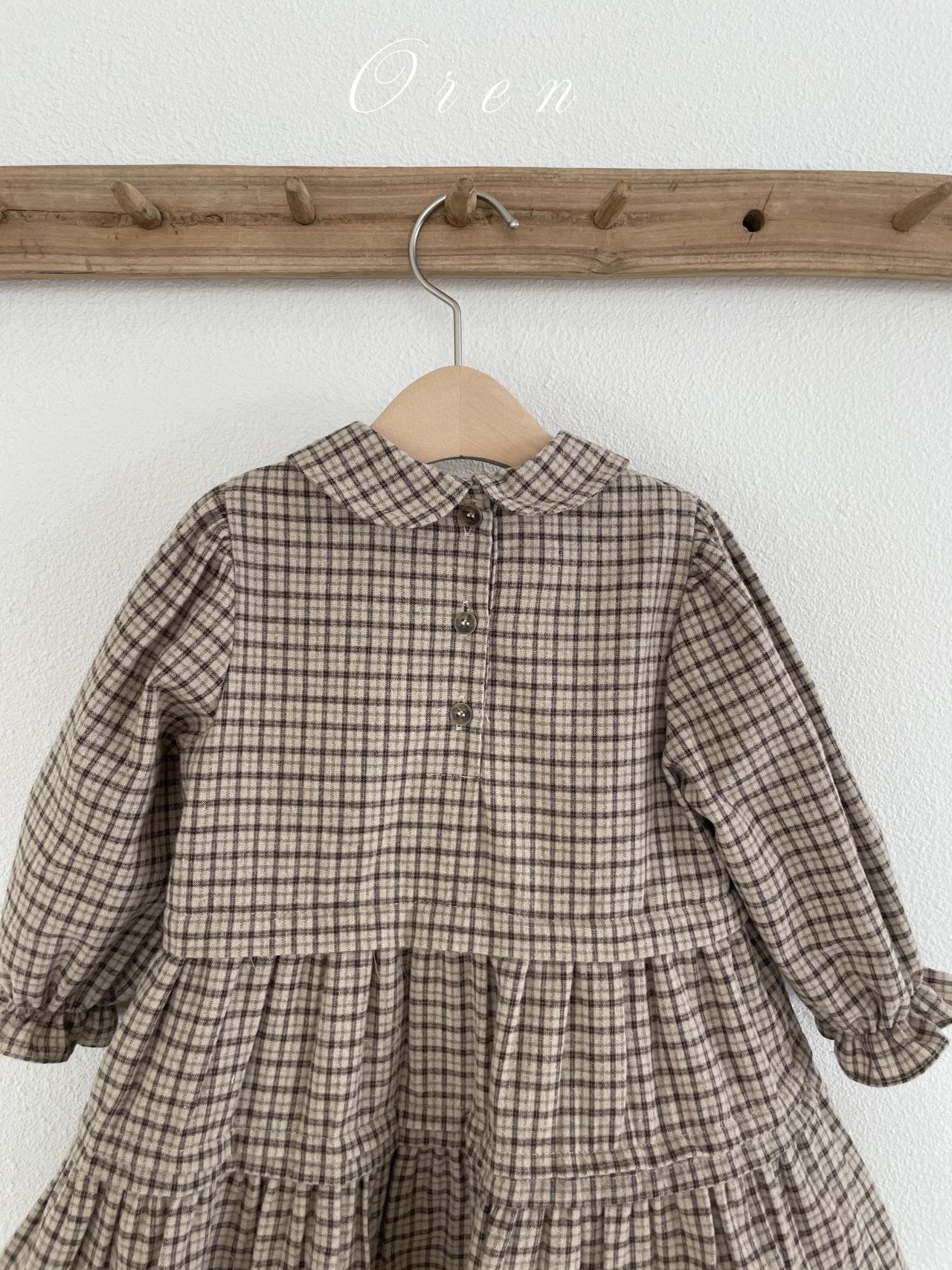 ［OREN］Brioche check one-piece