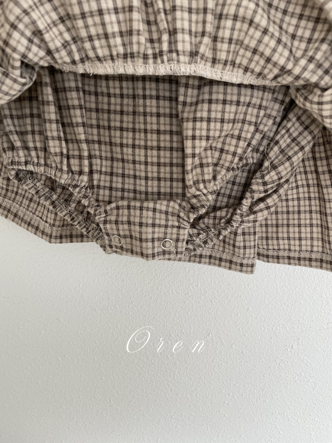 ［OREN］Brioche check one-piece bloomer