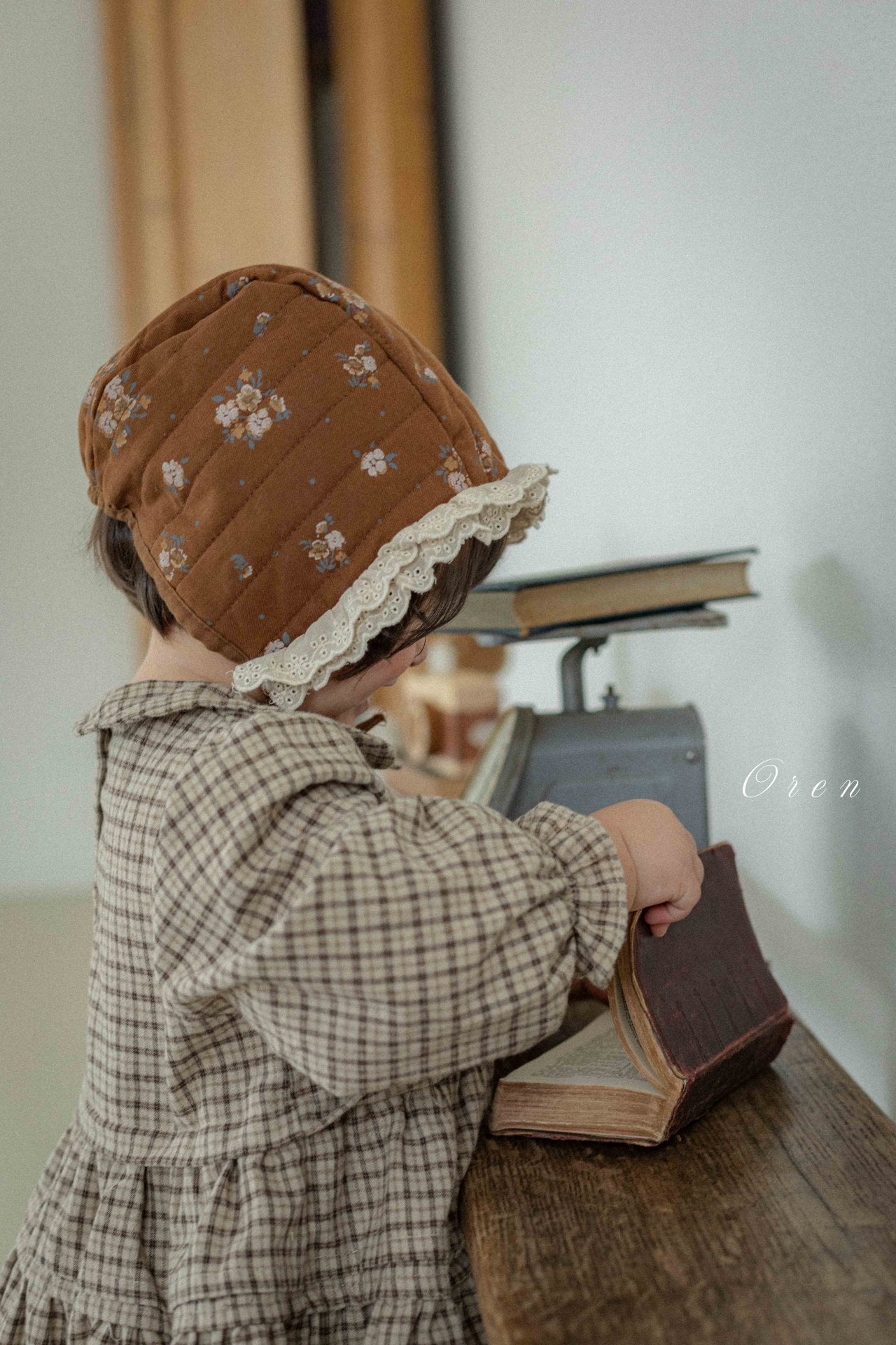 ［OREN］Brioche check one-piece bloomer