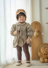 ［OREN］Brioche check one-piece bloomer