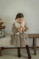 ［OREN］Brioche check one-piece