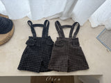 ［OREN］Miel check suspender pants