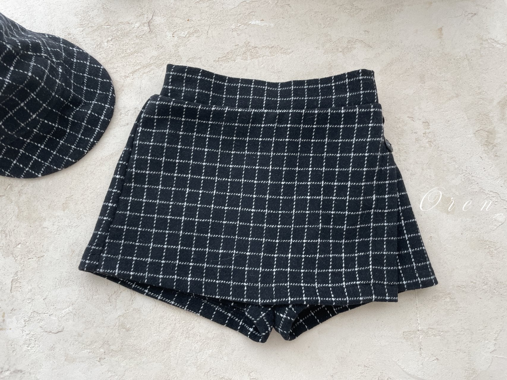 ［OREN］Miel check culotte pants