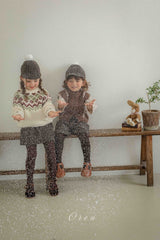 ［OREN］Miel check suspender pants