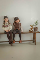 ［OREN］Miel check suspender pants