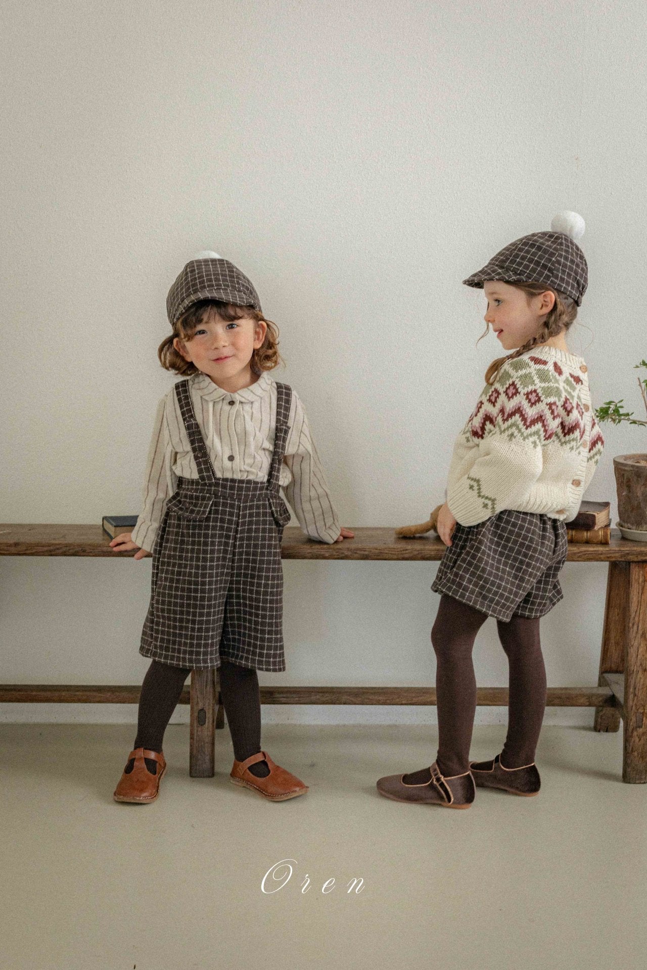 ［OREN］Miel check culotte pants