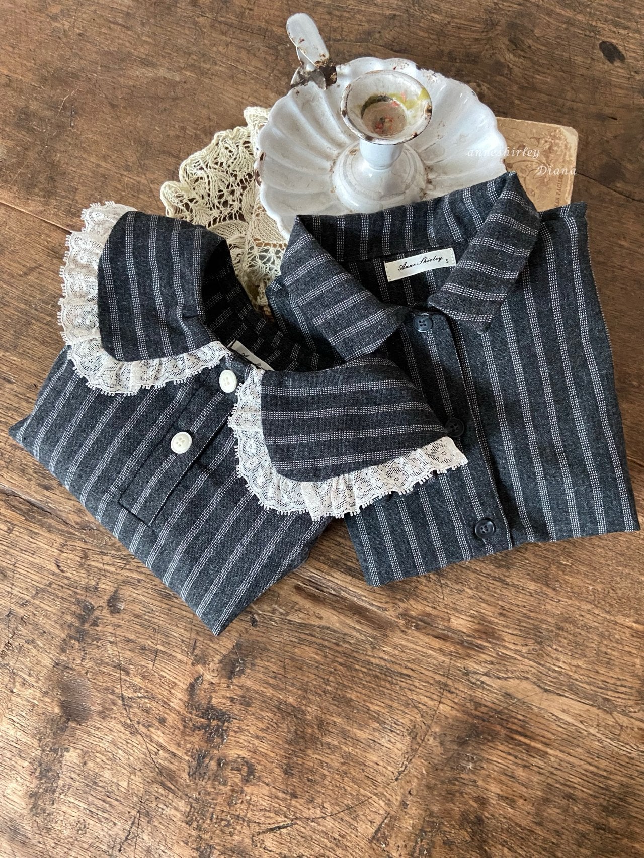 ［Anne shirley］Girls stripe blouse