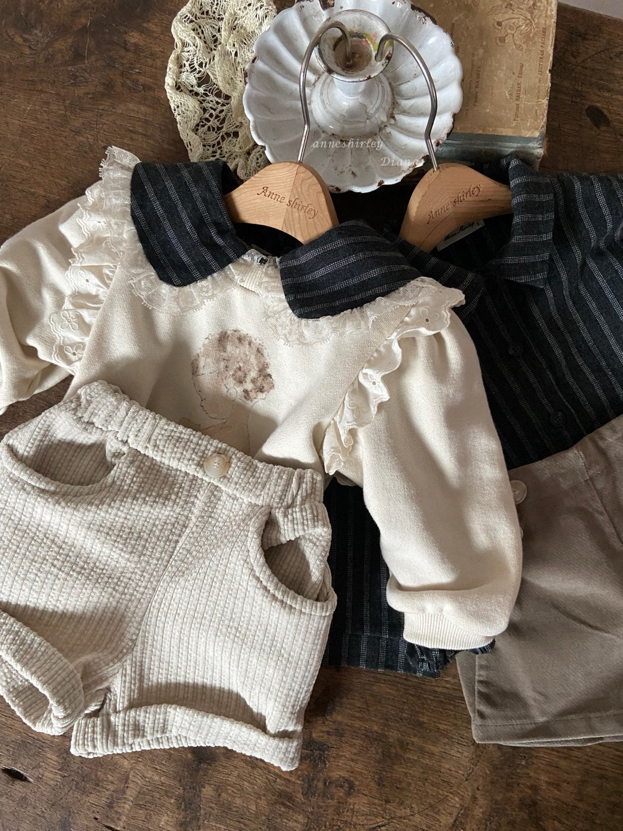 ［Anne shirley］Girls stripe blouse