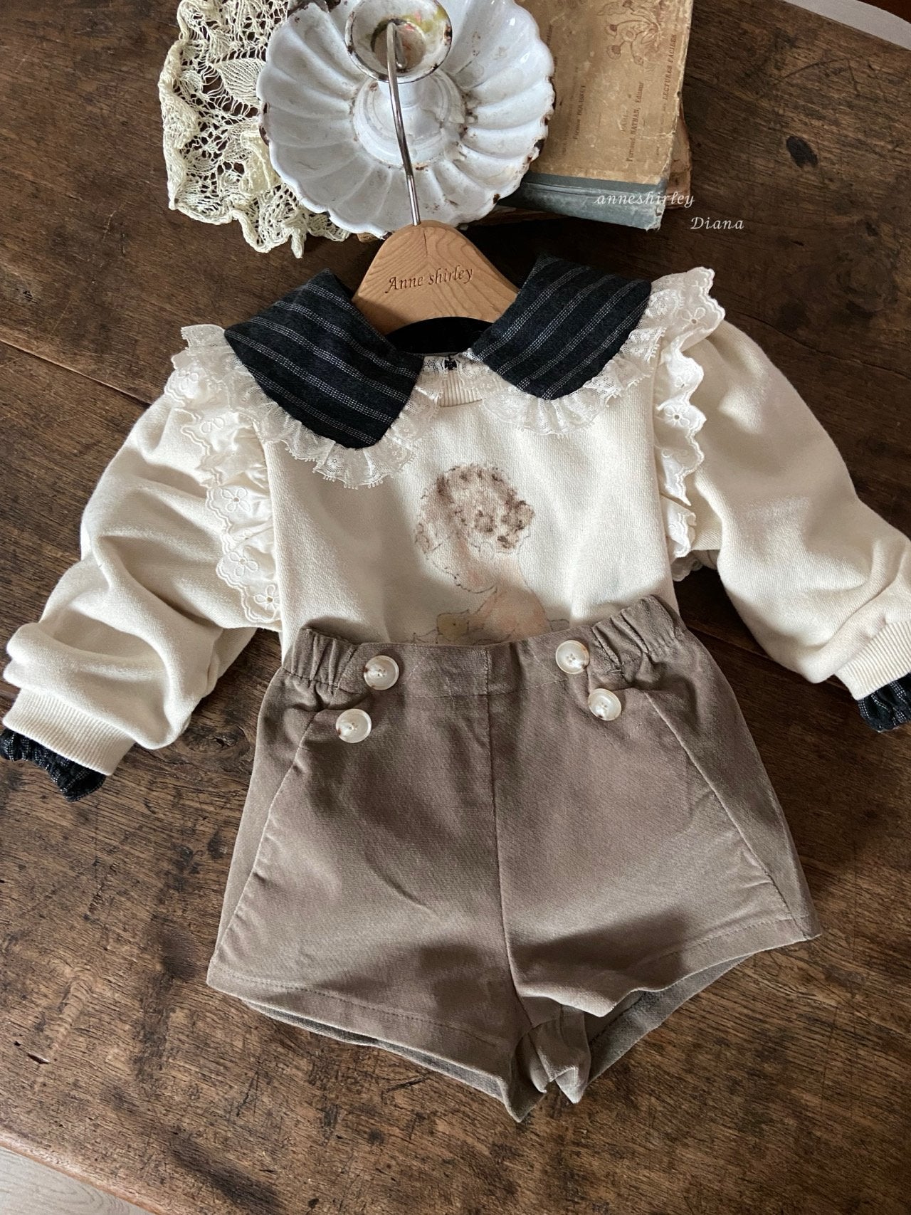 ［Anne shirley］Girls stripe blouse