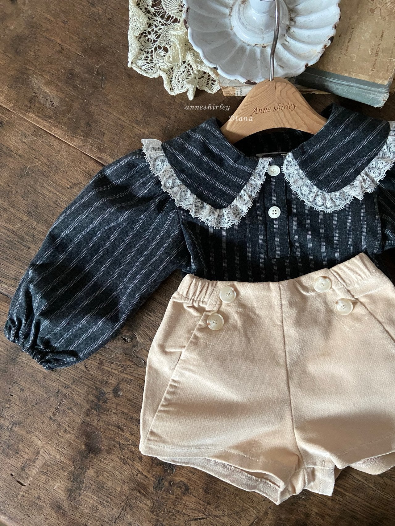 ［Anne shirley］Girls stripe blouse