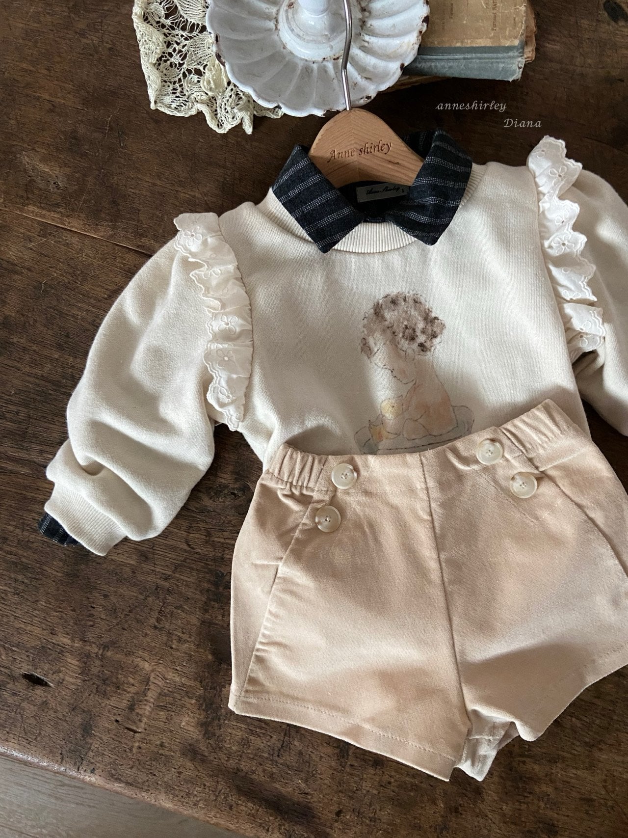 ［Anne shirley］Elle stripe shirt