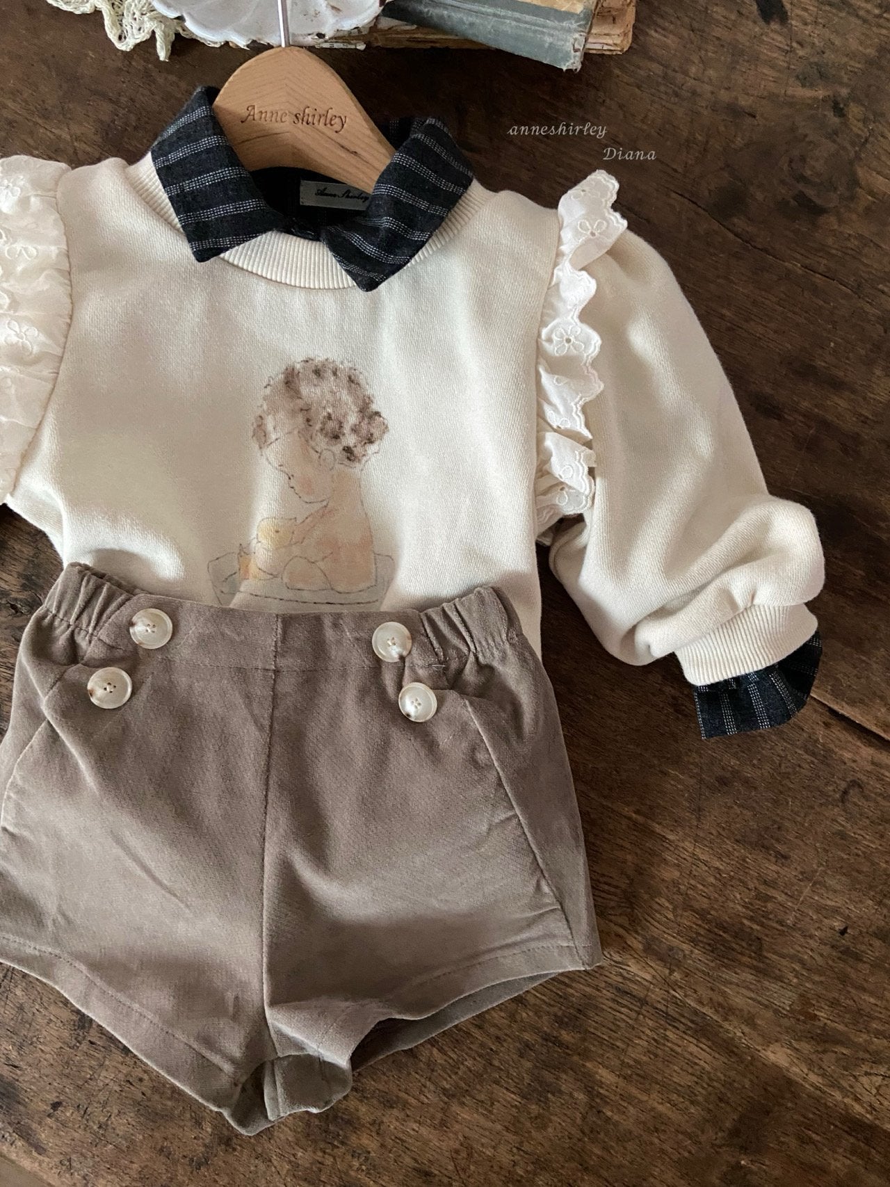 ［Anne shirley］Elle stripe shirt