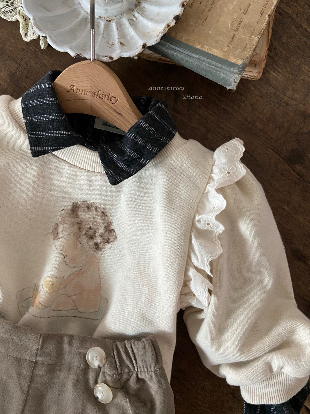 ［Anne shirley］Elle stripe shirt