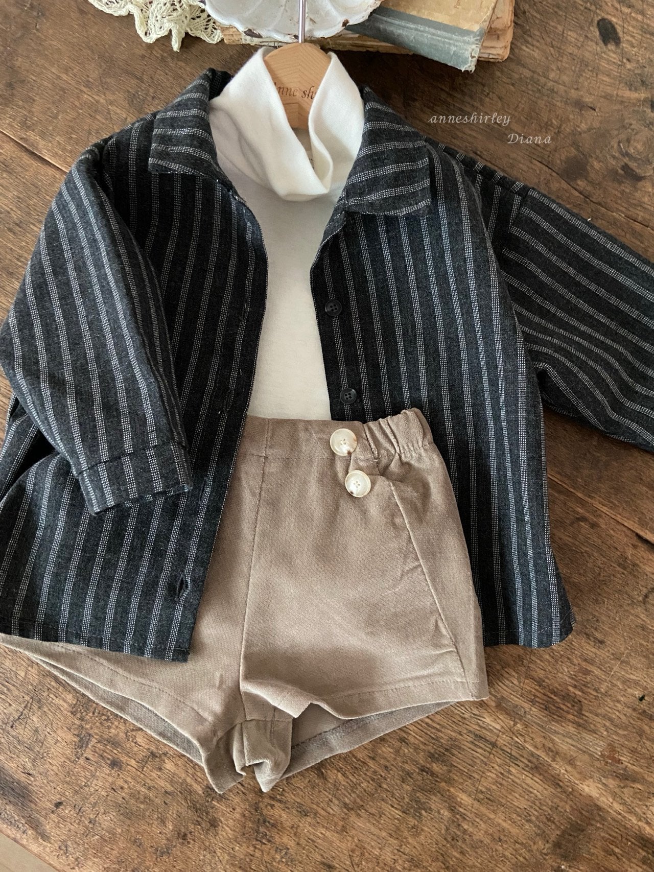 ［Anne shirley］Elle stripe shirt