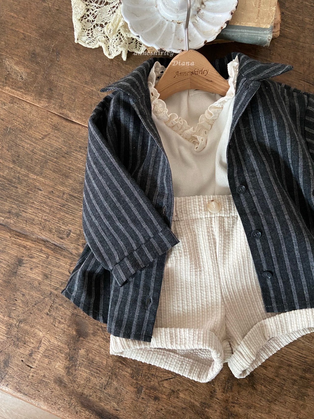 ［Anne shirley］Elle stripe shirt