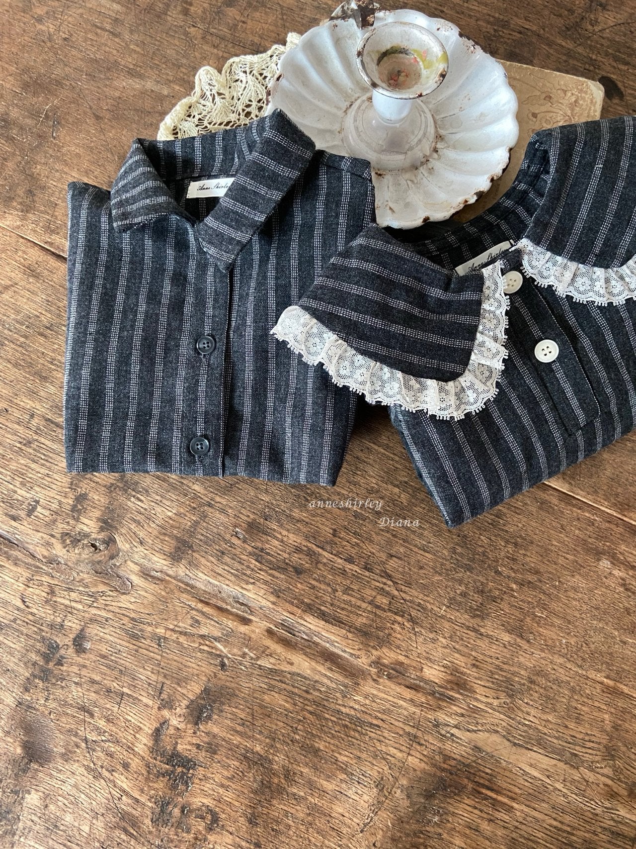 ［Anne shirley］Elle stripe shirt