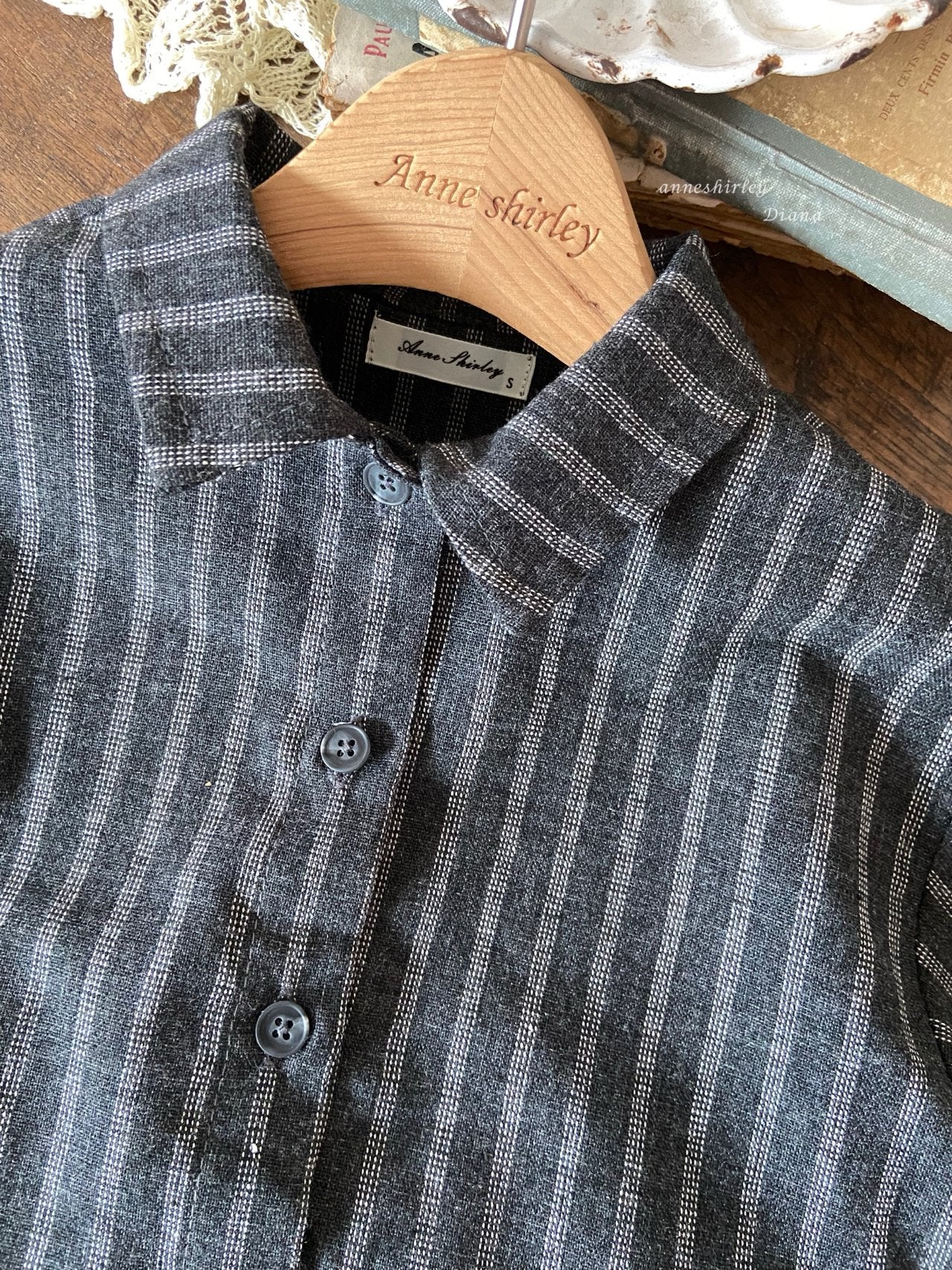 ［Anne shirley］Elle stripe shirt