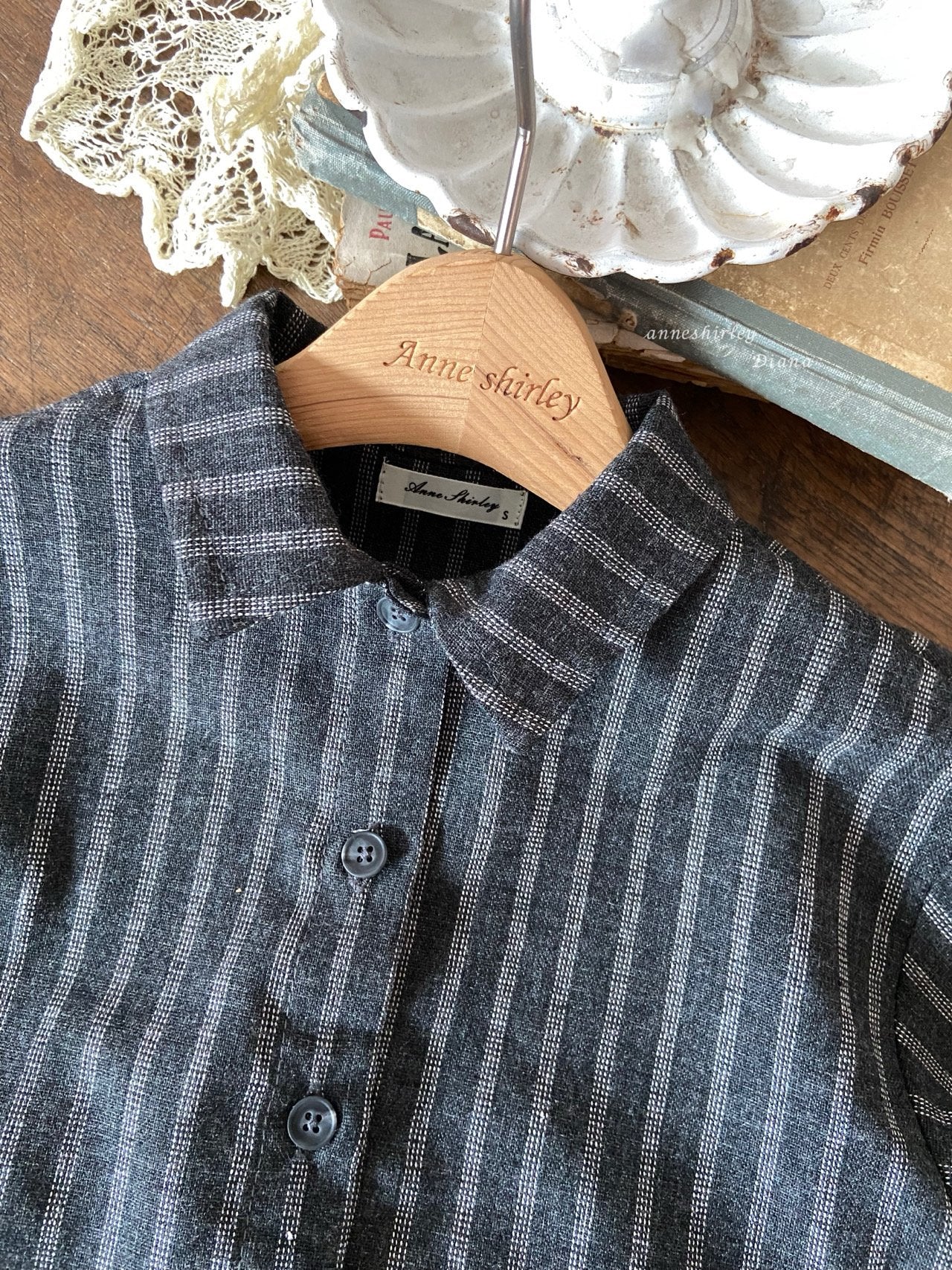 ［Anne shirley］Elle stripe shirt