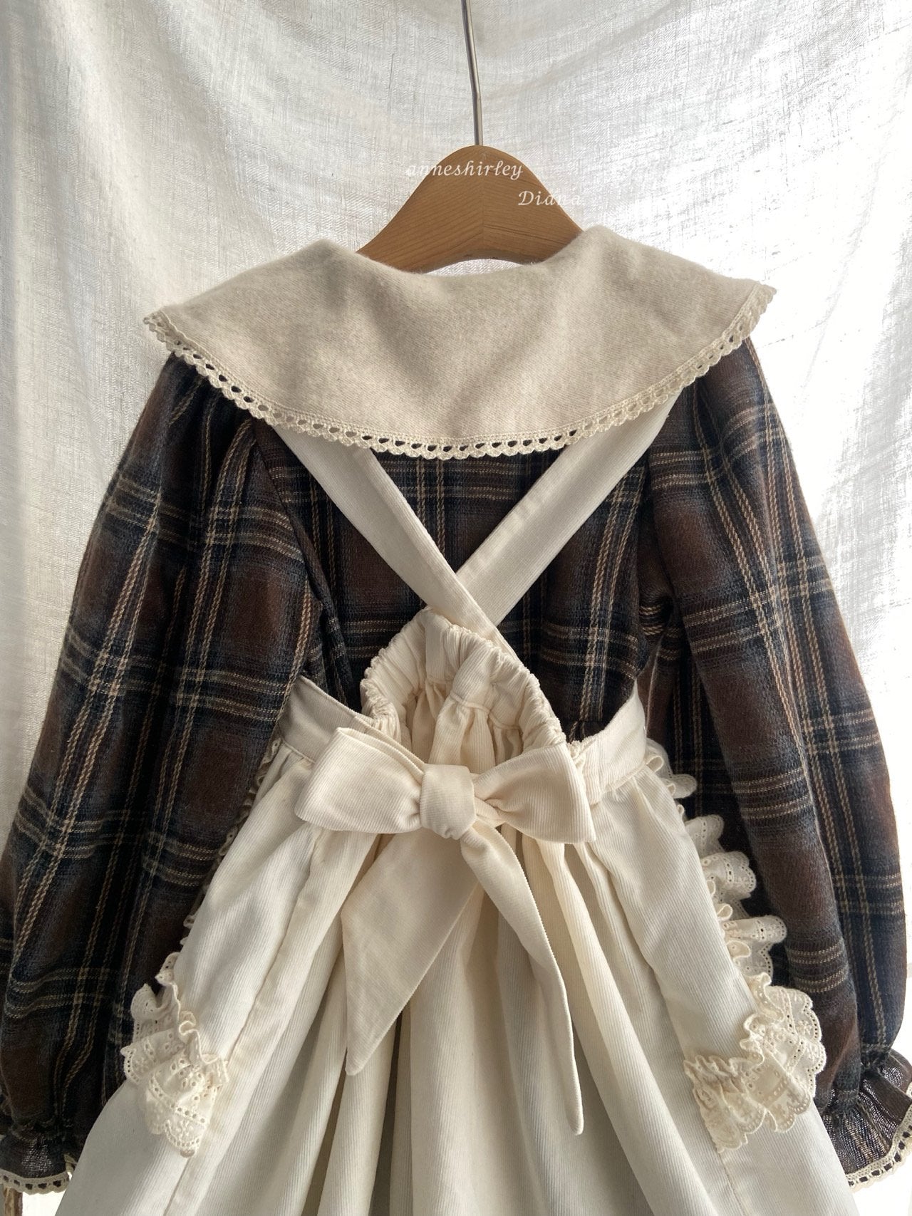 ［Anne shirley］Prague apron one-piece