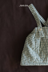 ［aladin］Check padding suspender skirt