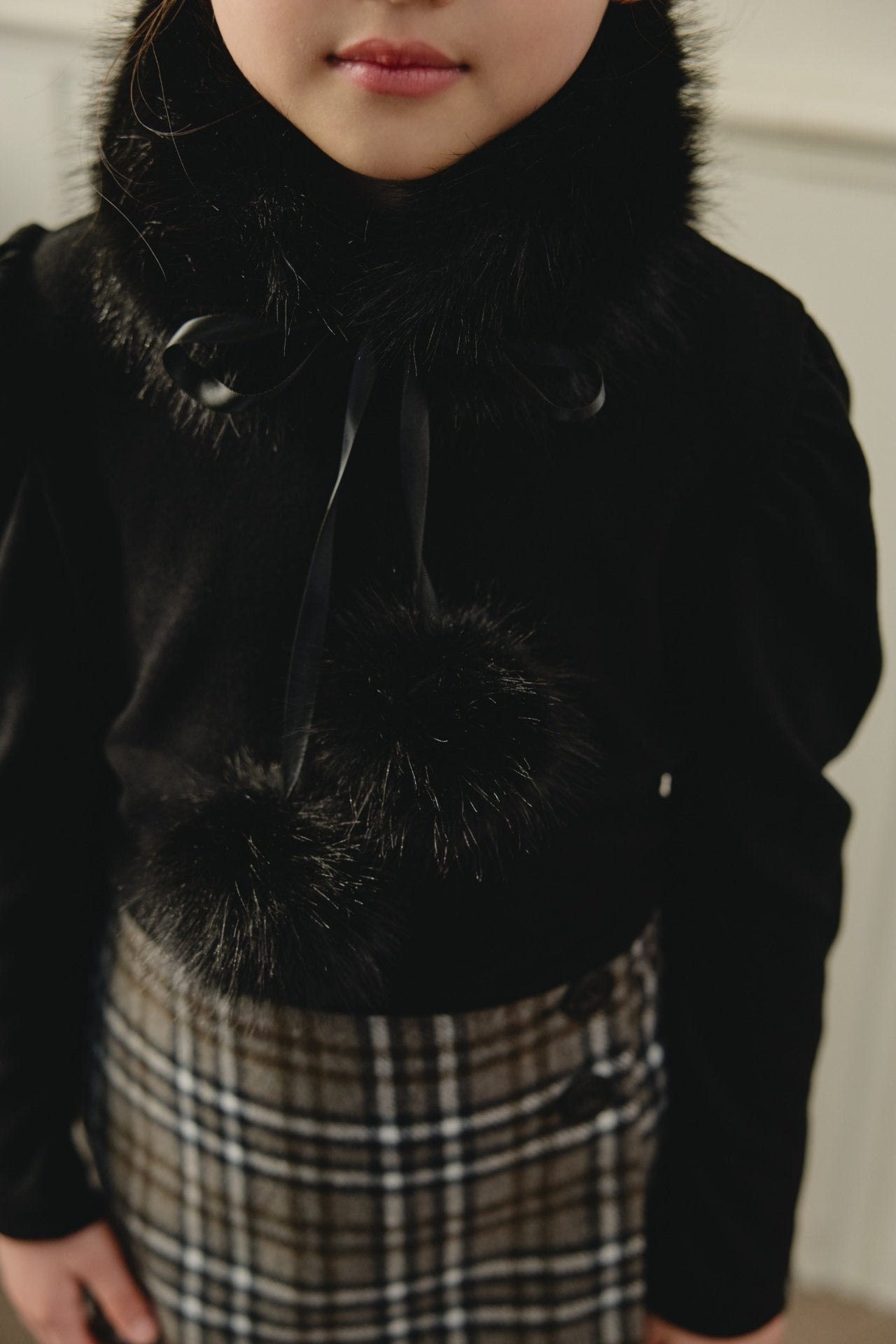 ［mon Atelier］Pompom neck warmer