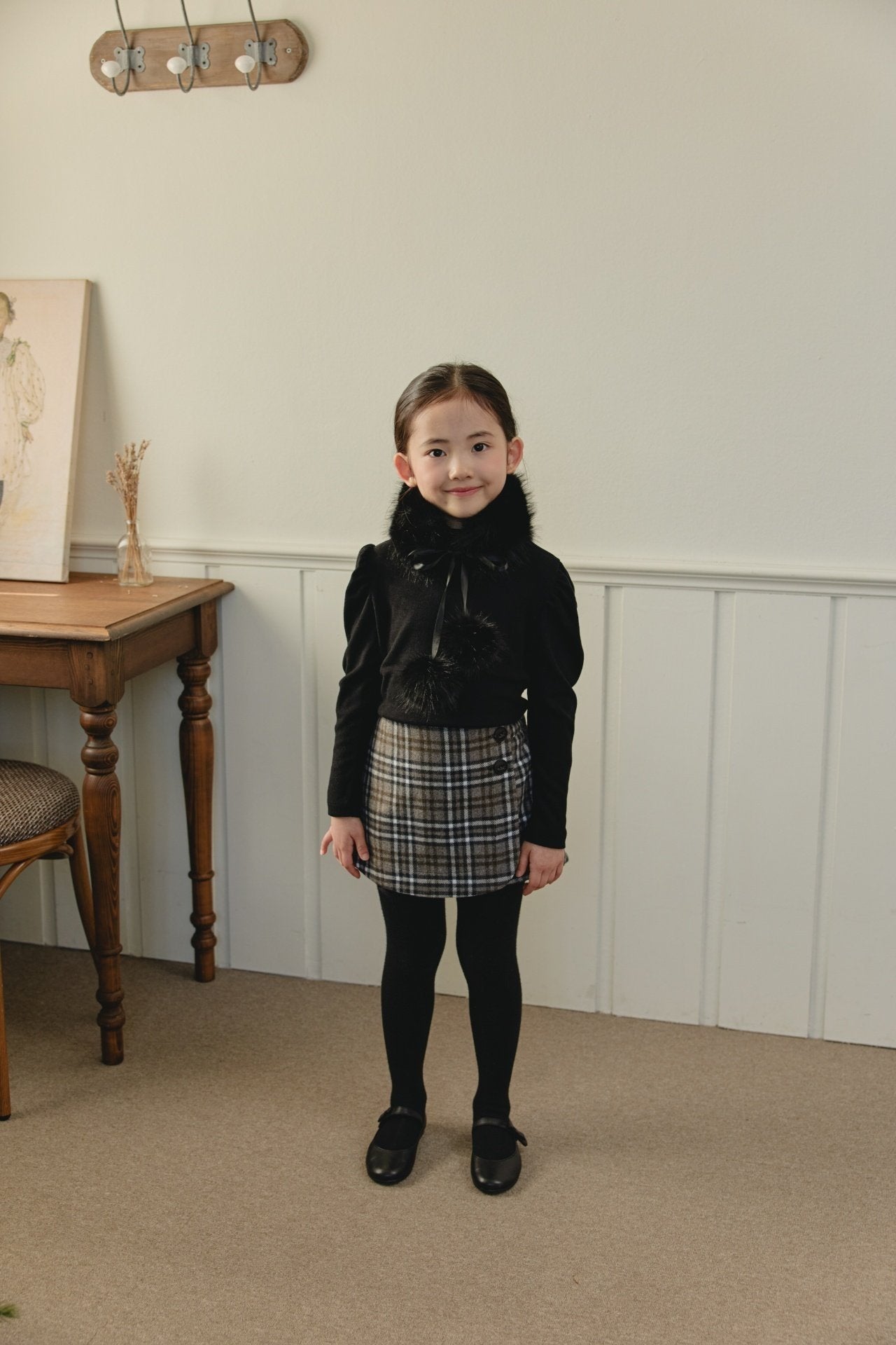 ［mon Atelier］Pompom neck warmer