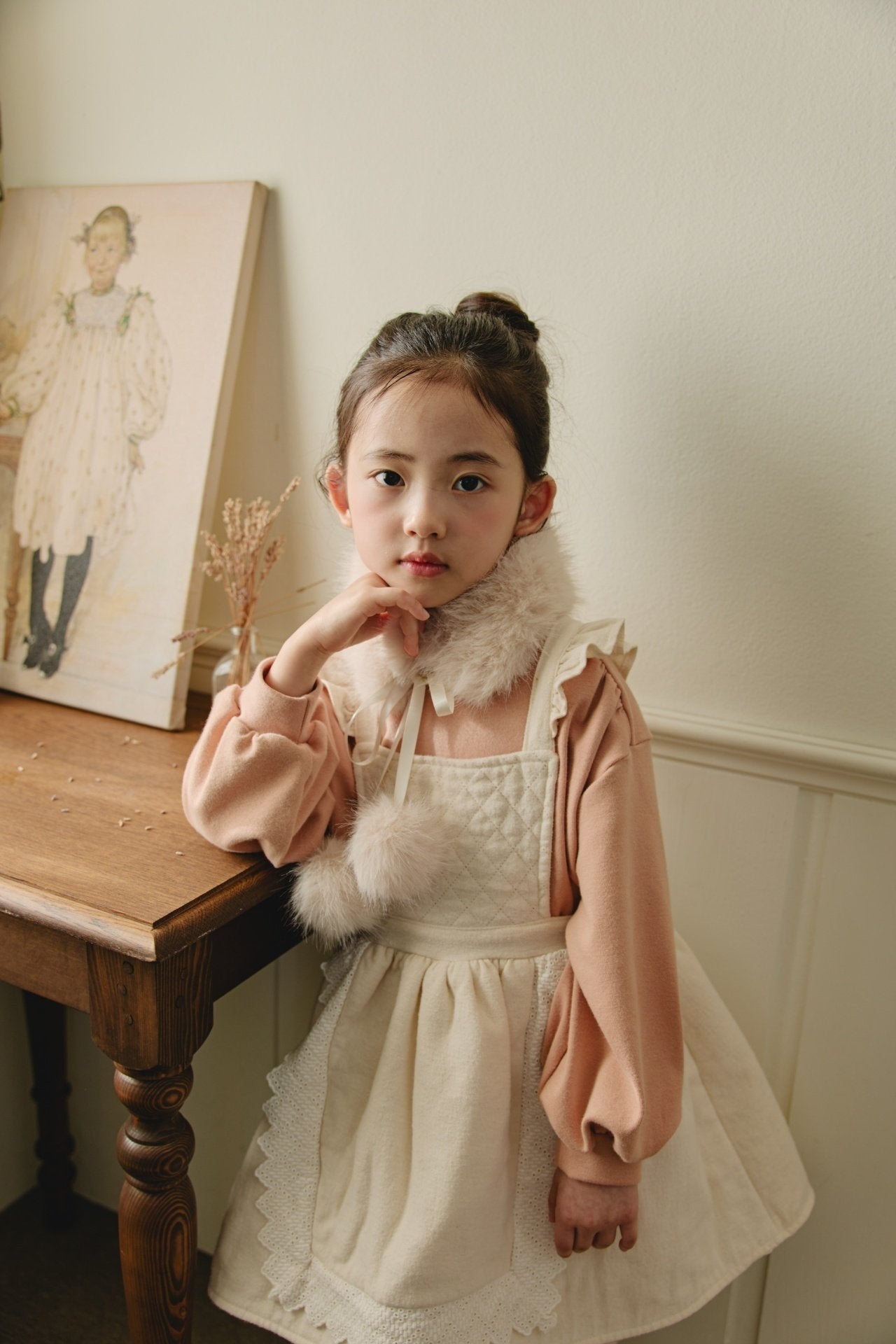 ［mon Atelier］Pompom neck warmer