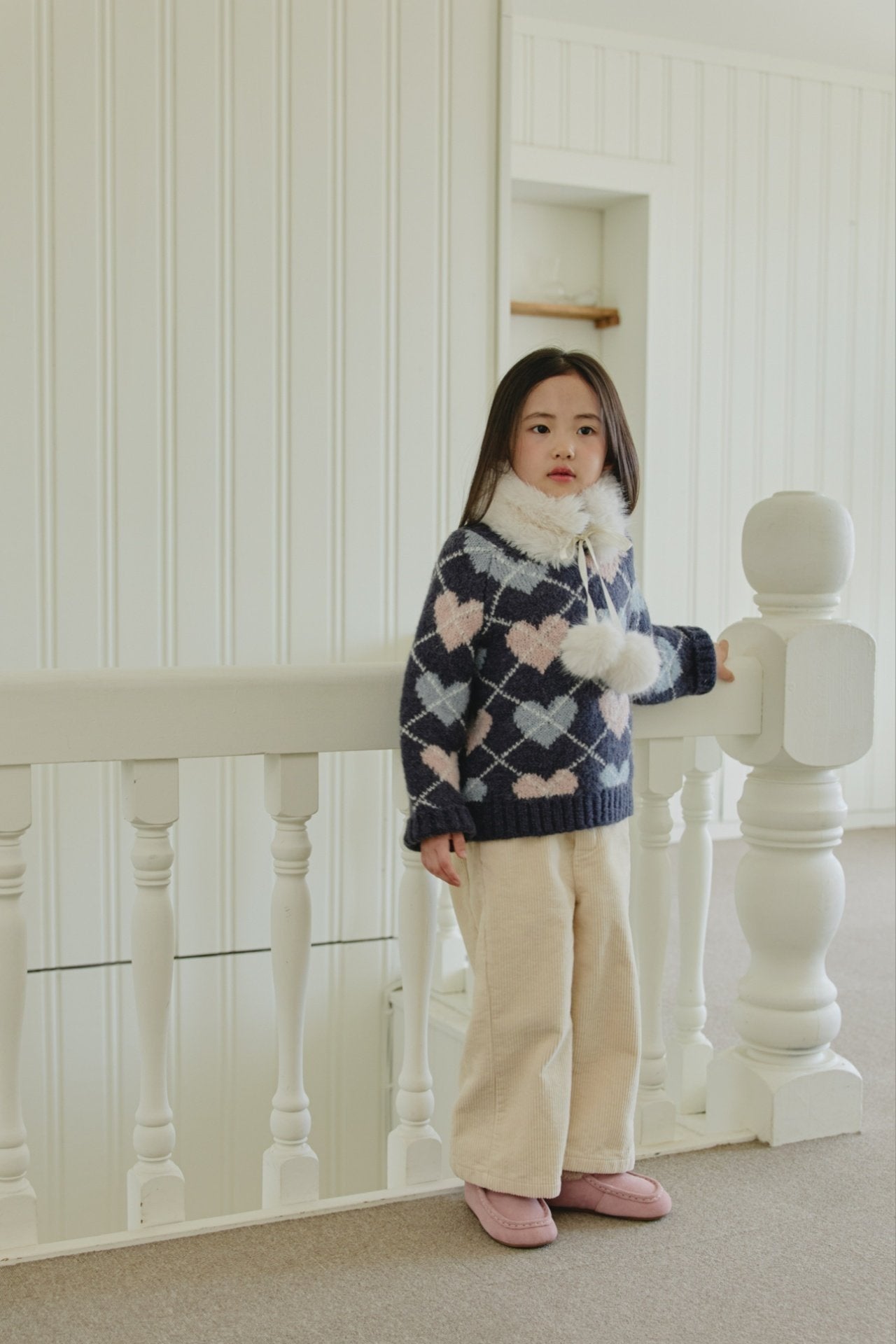 ［mon Atelier］Pompom neck warmer