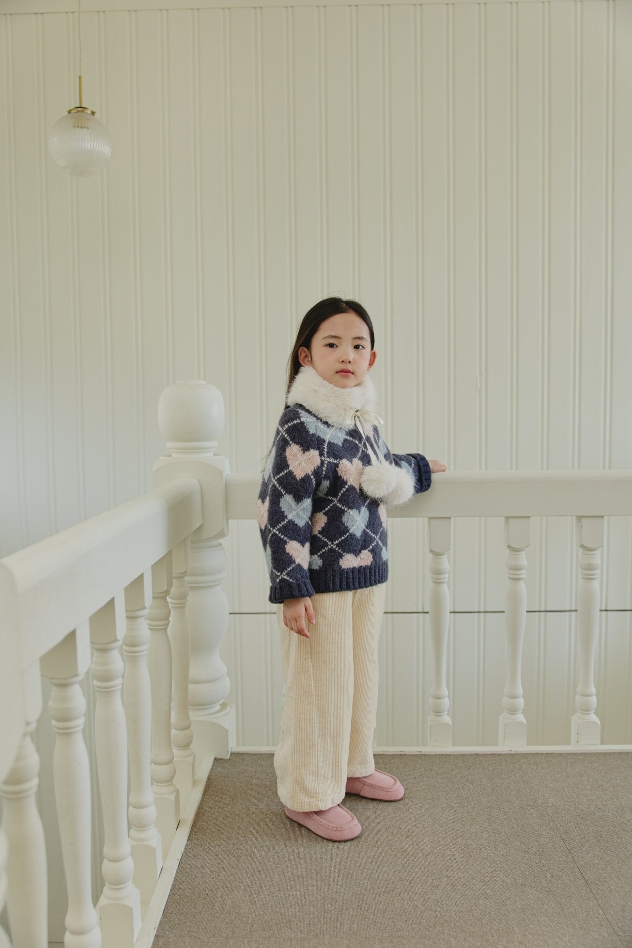 ［mon Atelier］Pompom neck warmer