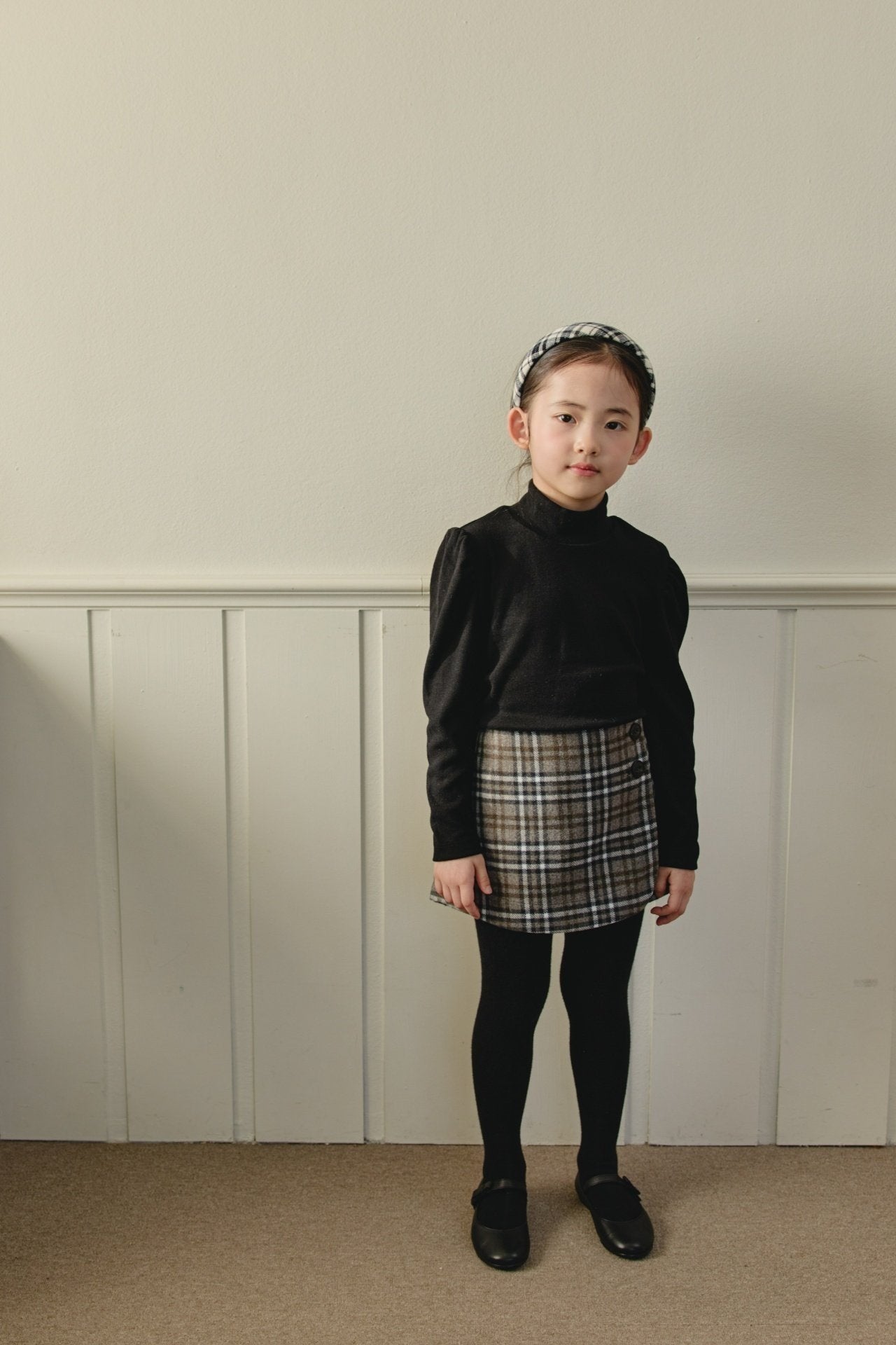 ［mon Atelier］Check wrap pants