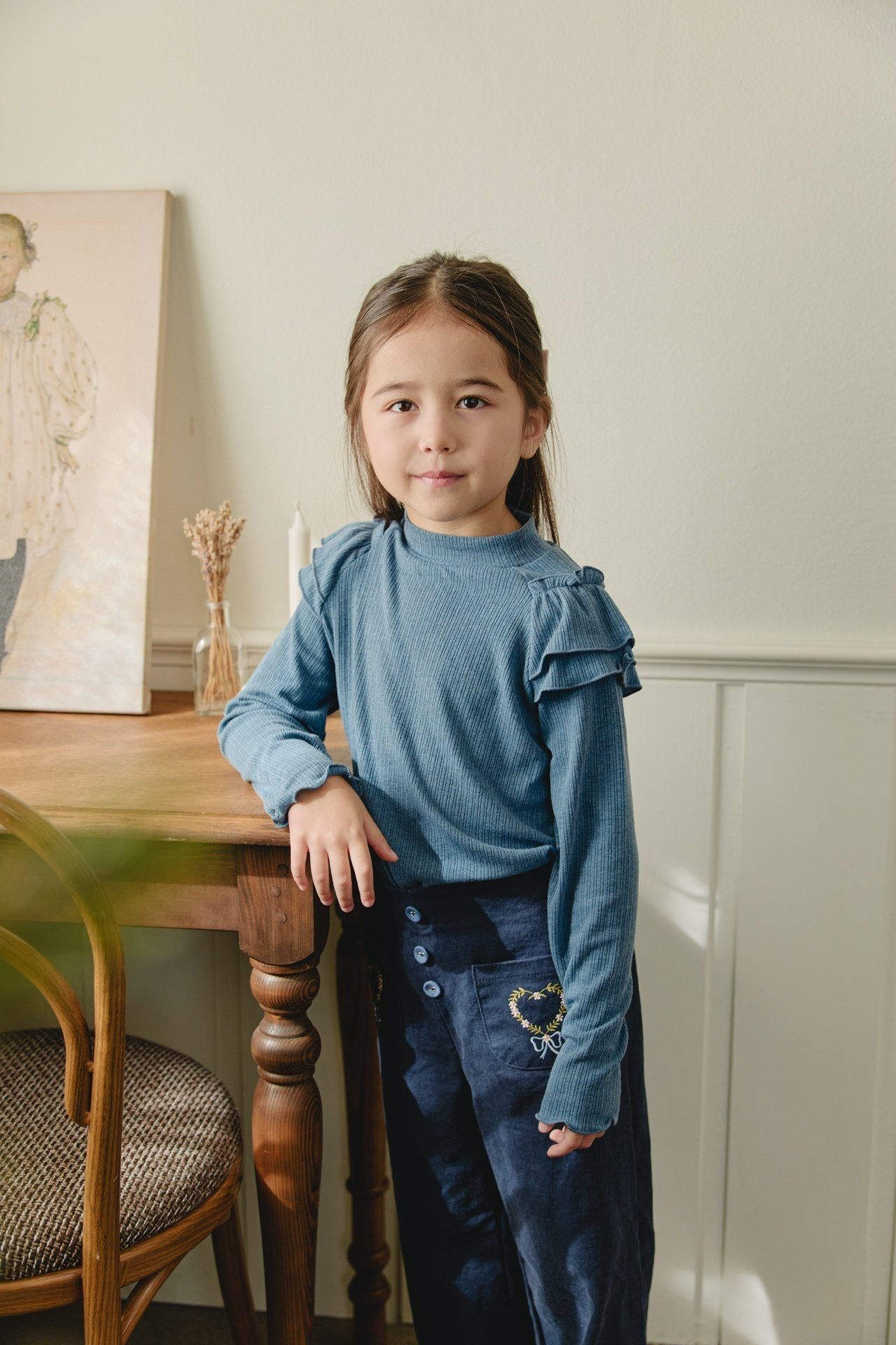 ［mon Atelier］Shoulder frill tops