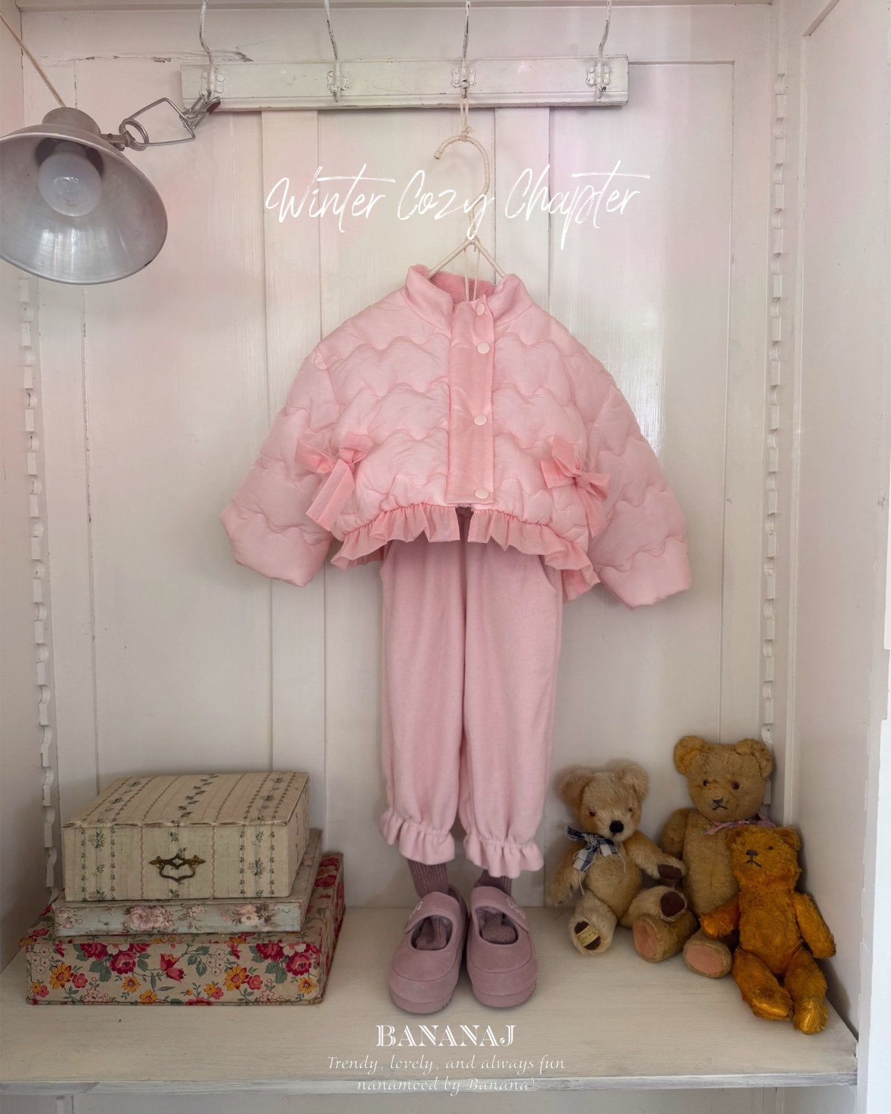 ［BANANAJ］Ribbon wave padding jacket