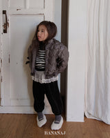 ［BANANAJ］Ribbon wave padding jacket