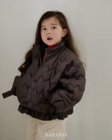 ［BANANAJ］Ribbon wave padding jacket