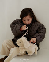 ［BANANAJ］Ribbon wave padding jacket