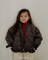 ［BANANAJ］Ribbon wave padding jacket