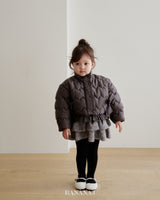 ［BANANAJ］Ribbon wave padding jacket