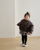 ［BANANAJ］Ribbon wave padding jacket